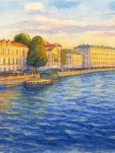 Обложка на студенческий билет «Петербургские каналы», экокожа