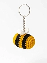 Вязаный брелок, обвес на сумку DARI DARI «Пчёлка», жёлтый, 5 см, превью фото 2