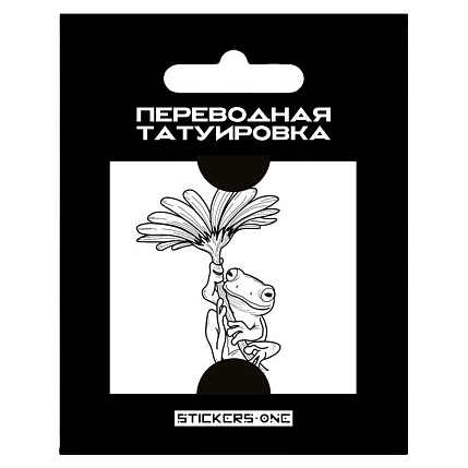 Переводная татуировка «Flower Frog», фото 1.