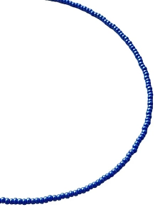 Чокер ручной работы, бисер, синий