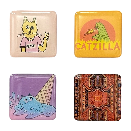 Набор 3Д стикеров Валя Карнавалова на телефон «Catzilla», 2,5 х 2,5 см, фото 1.