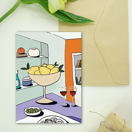 Открытка DARI DARI «Натюрморт с лимонами», А6, фото 2.