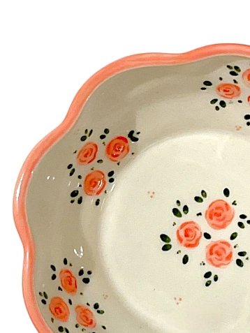 Пиала ручной работы Slowday Ceramics «Розовые розочки», полуфарфор, 14 см, фото 2.