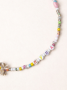 Чокер ручной работы с надписью «Пупа», бисер