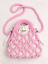 Авоська вязаная ручной работы, розовая, превью фото 1