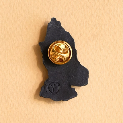 Брошь ручной работы Фарфор Булыгина «Молитва», чёрно-серебристая, фото 5.