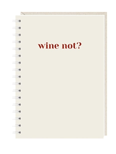 Блокнот на пружине Mitrozhe «Wine not?», А6, 50 листов, бежевый