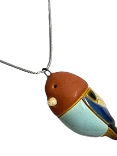 Подвеска Екатерина Юдо «Птица», коричневый, керамика