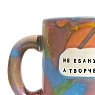 Кружка ручной работы Тата вытворяет/NF ceramics «Не е***утый, а творческий», розовая, керамика, 440 мл, превью фото 3