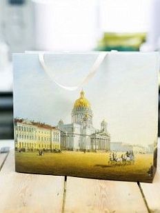 Пакет подарочный «Вид Адмиралтейской пл. и Исаакиевского собора»