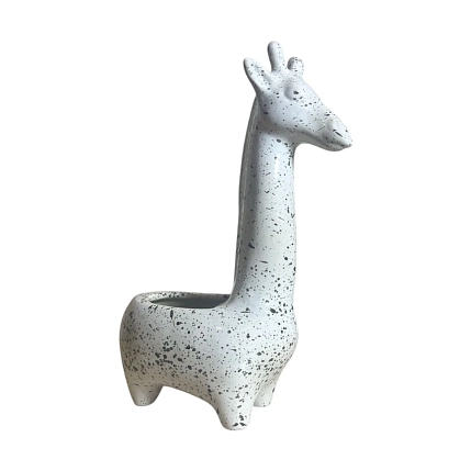 Статуэтка ручной работы, Жираф, белая, керамика, фото 2.