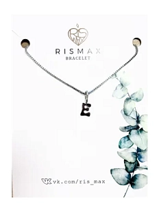 Подвеска ручной работы на цепочке с bubble буквой E, нержавеющая сталь