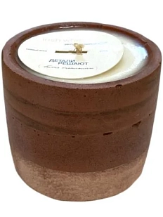 Соевая свеча в открытом бетонном стакане «Ирландский виски», 120 мл