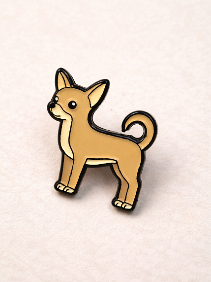 Металлический значок «Чихуахуа», 20 мм, фото 1.