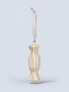 Ёлочная игрушка конфета Катя Вебер «Карамелька», керамика, сиреневая