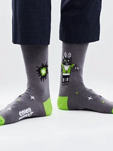 Носки «Робозаяц», р-р 42-46, серые