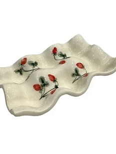 Подставка под яйца ручной работы Верба керамика «Земляника», керамика