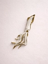 Брошь ручной работы Фарфор Булыгина «Кальмар», бело-золотистая, превью фото 2