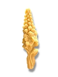 Свеча ручной работы «Цветок большой», охра