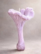 Свеча ручной работы «Гриб Лисичка», лиловый