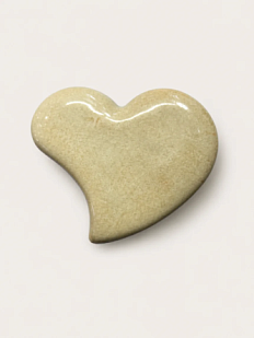 Брошь из керамики КерамЕлКа «Sand Heart»