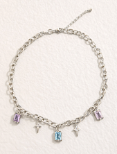 Цепь с подвеской Мигетт со звездами и камнями