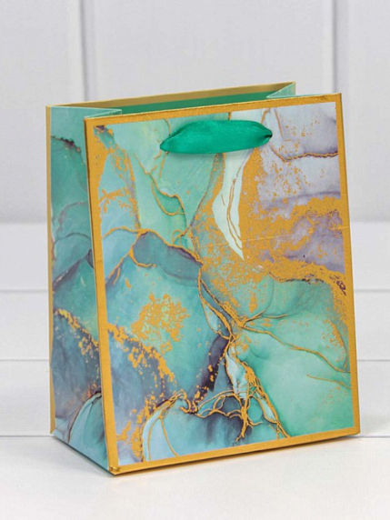 Пакет подарочный «Мрамор», 12х15 см, фото 3.