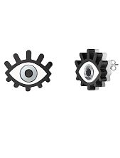 Серьги «Серебряные глаза», оргстекло, переработанный пластик