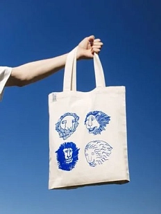 Сумка шоппер «Лев», белый