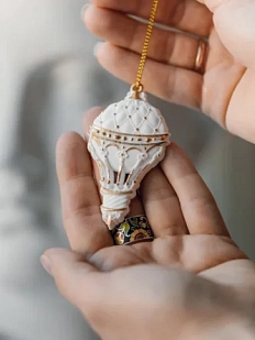 Игрушка новогодняя Фарфор Булыгина «Аэростат»