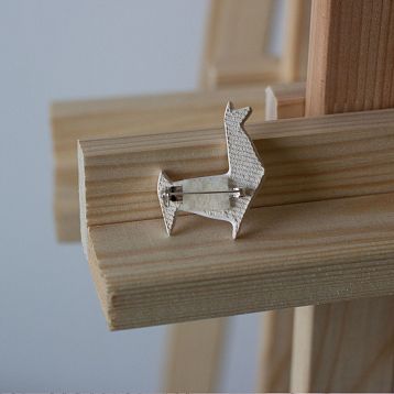 Брошь ручной работы «Лама оригами», Partala ceramics, фото 4.