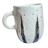 Кружка ручной работы Катя Вебер «Лес» в чёрную точку, белая, керамика, 300 мл, превью фото 3