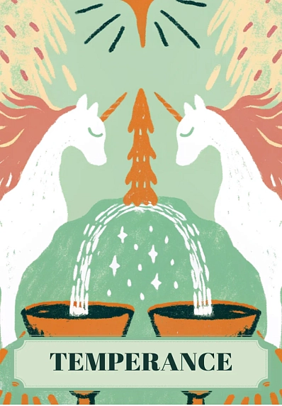 Открытка Таро Умеренность (Temperance), фото 1.