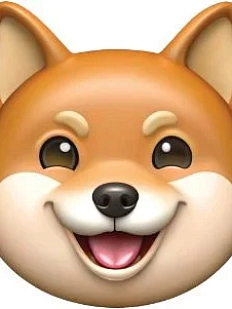 3D Стикер на телефон с собакой, сиба-ину, объёмный