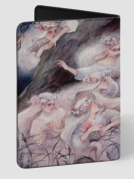 Обложка на паспорт Оксана Викторова «Майская ночь», мягкий кожзам, фото 2.