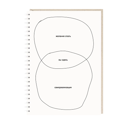 Блокнот на пружине Mitrozhe «Желание спать», А5, 50 листов, белый, фото 1.
