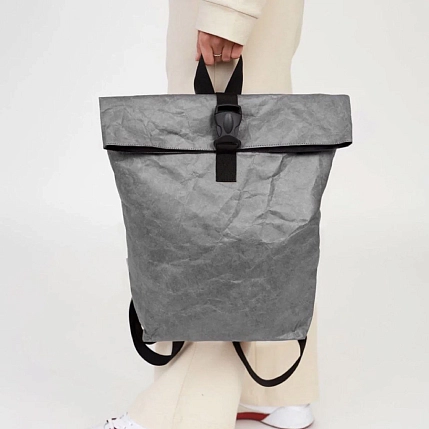 Рюкзак Ranzel Bags «Rolly Gray», тайвек, серый, фото 4.