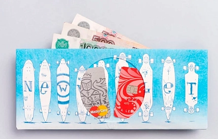 Кошелёк New Wallet «New Long», голубой, фото 2.