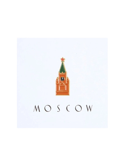 Металлический значок Heart of Moscow «Спасская башня» серия Москва, фото 1.