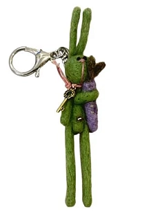 Брелок ручной работы Кролик, шерсть