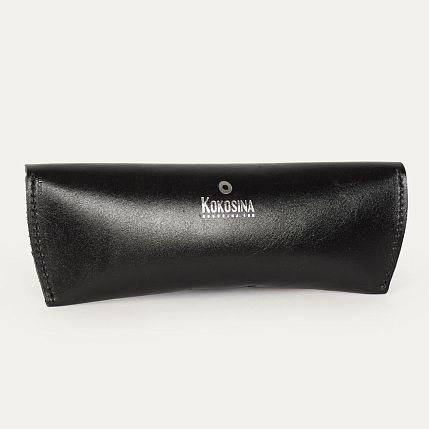 Футляр для очков Kokosina bags, натуральная кожа, чёрный, фото 5.