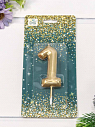 Свеча для торта «Цифра 1», 6 см, превью фото 1