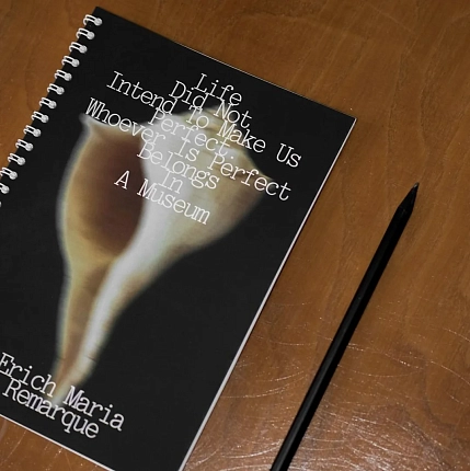 Блокнот на пружине Mitrozhe «Life did not intend», А5, 50 листов, чёрный, фото 2.