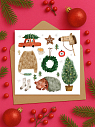 Открытка на Новый год «Новогодние зарисовки», квадратная, превью фото 1