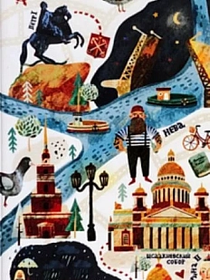 Молочный шоколад «Карта Петербурга»