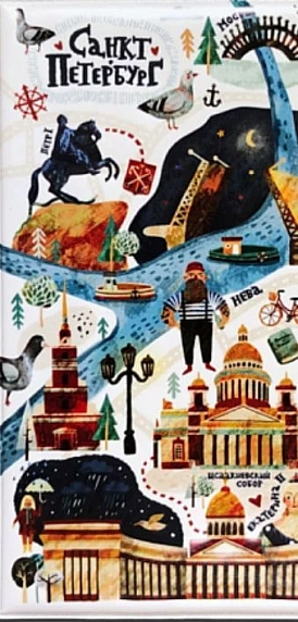 Молочный шоколад Подписные изделия «Карта Петербурга», фото 1.