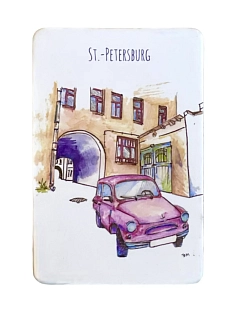 Магнит Elizabeth Madar «Петербургский дворик», белый