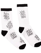 Носки Barking Store «Крестики-нолики», р-р 35-40, белые