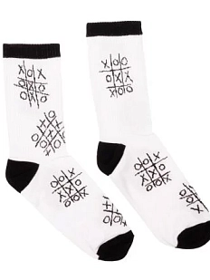 Носки Barking Store «Крестики-нолики», р-р 35-40, белые