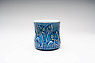 Кружка ручной работы «Лотосы», синяя, фарфор, 350 мл, превью фото 2
